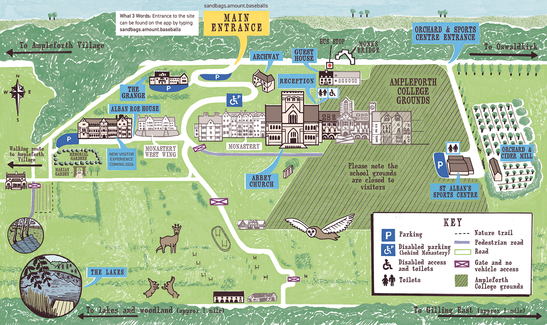 Map of Ampleforth Abbey