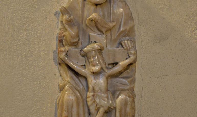 Alabaster depiction of the Holy Trinity - St Benet's Chapel, Abbey Church