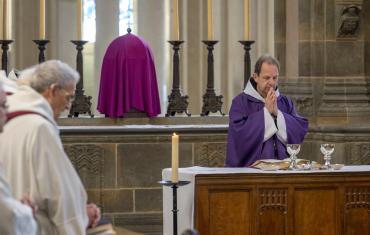 Fr Wulstan giving Mass during Lent